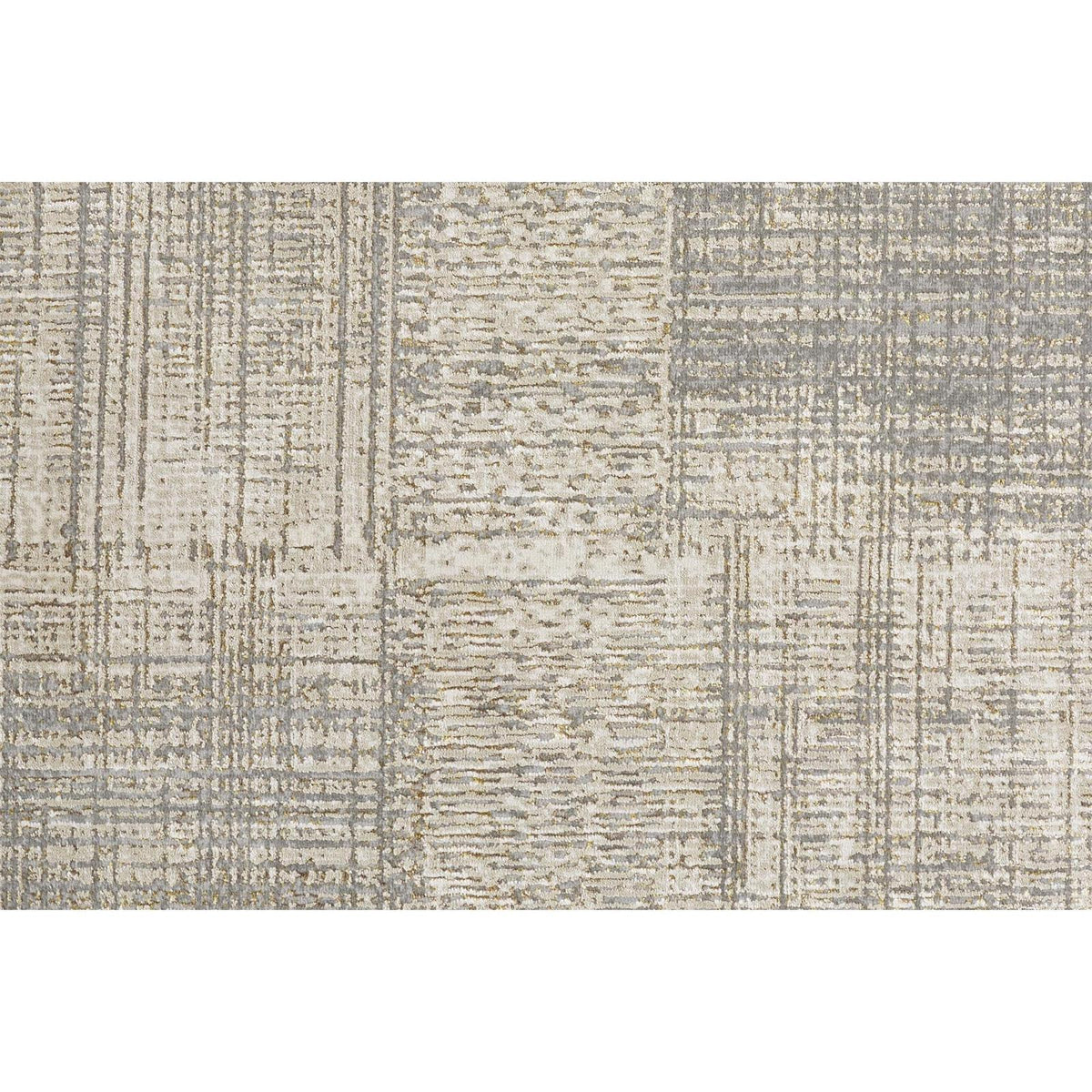Feizy Aura 3736F Modern Abstract Rug in Gray/Ivory