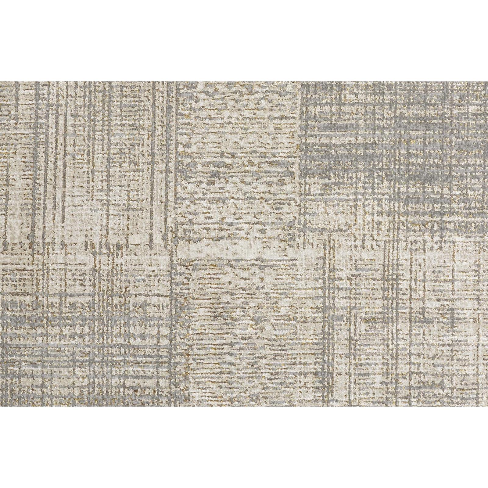 Feizy Aura 3736F Modern Abstract Rug in Gray/Ivory