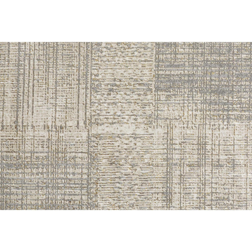 Feizy Aura 3736F Modern Abstract Rug in Gray/Ivory