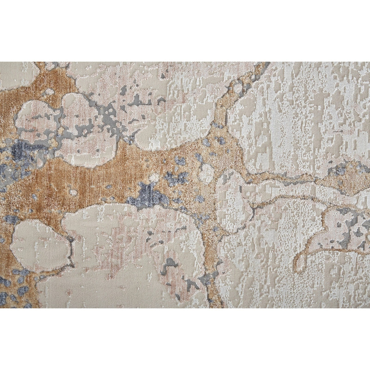 Feizy Laina 39G8F Transitional Abstract in Tan/Blue