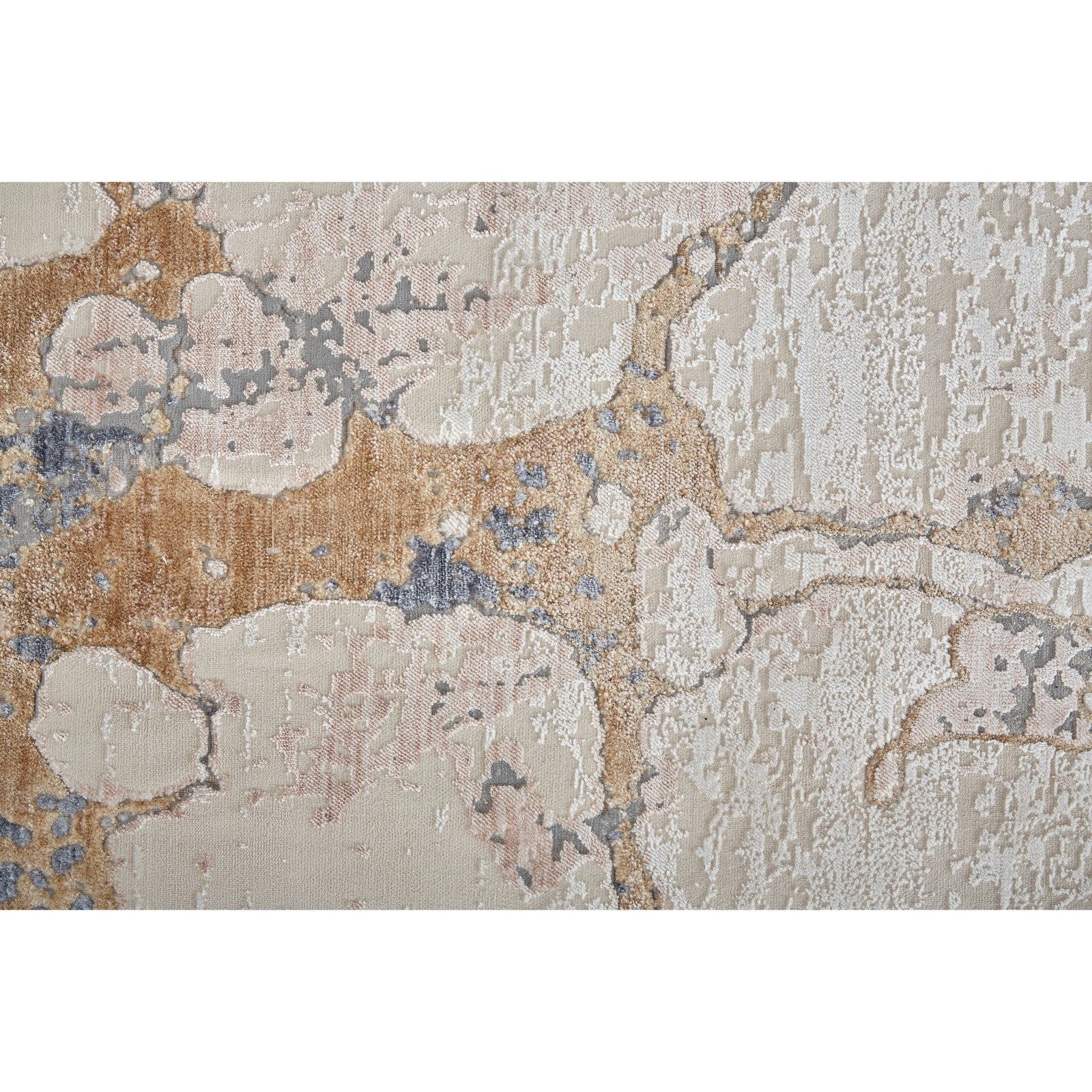 Feizy Laina 39G8F Transitional Abstract in Tan/Blue