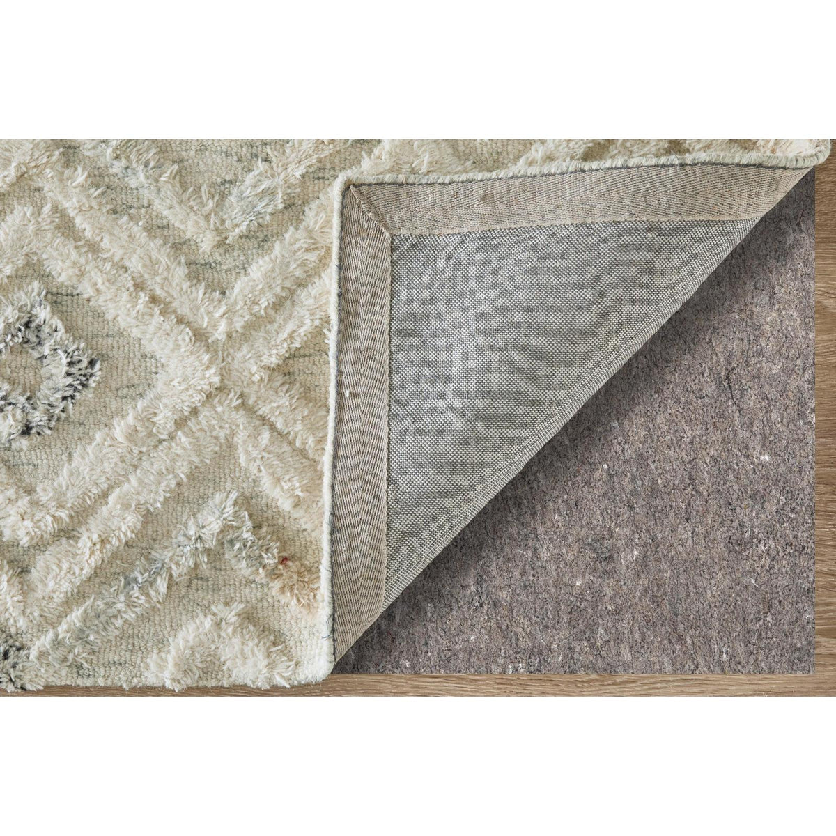 Feizy Anica 8004F Transitional Moroccan Rug in Ivory/Gray/Black