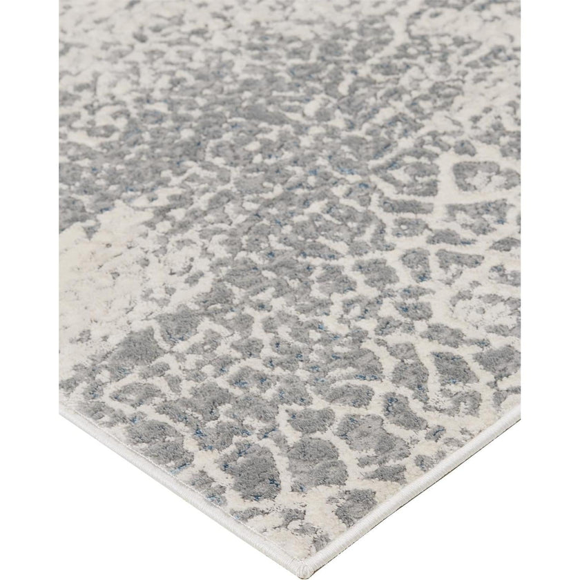 Feizy Azure 3401F Modern Watercolor Rug in Gray/Blue/Ivory