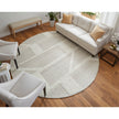 Feizy Ashby 8908F Transitional Geometric Rug in Tan/Ivory
