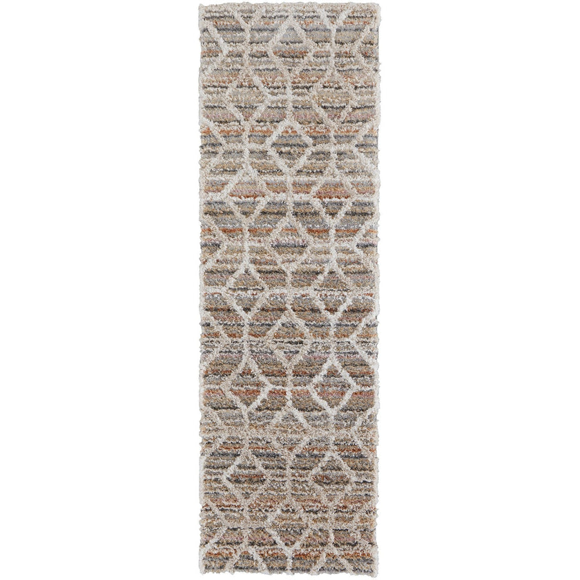 Feizy Mynka 39ICF Transitional Diamond in Tan/Taupe/Ivory