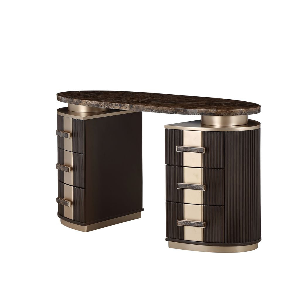 Michael Amini West Kensington Vanity - Medium Espresso