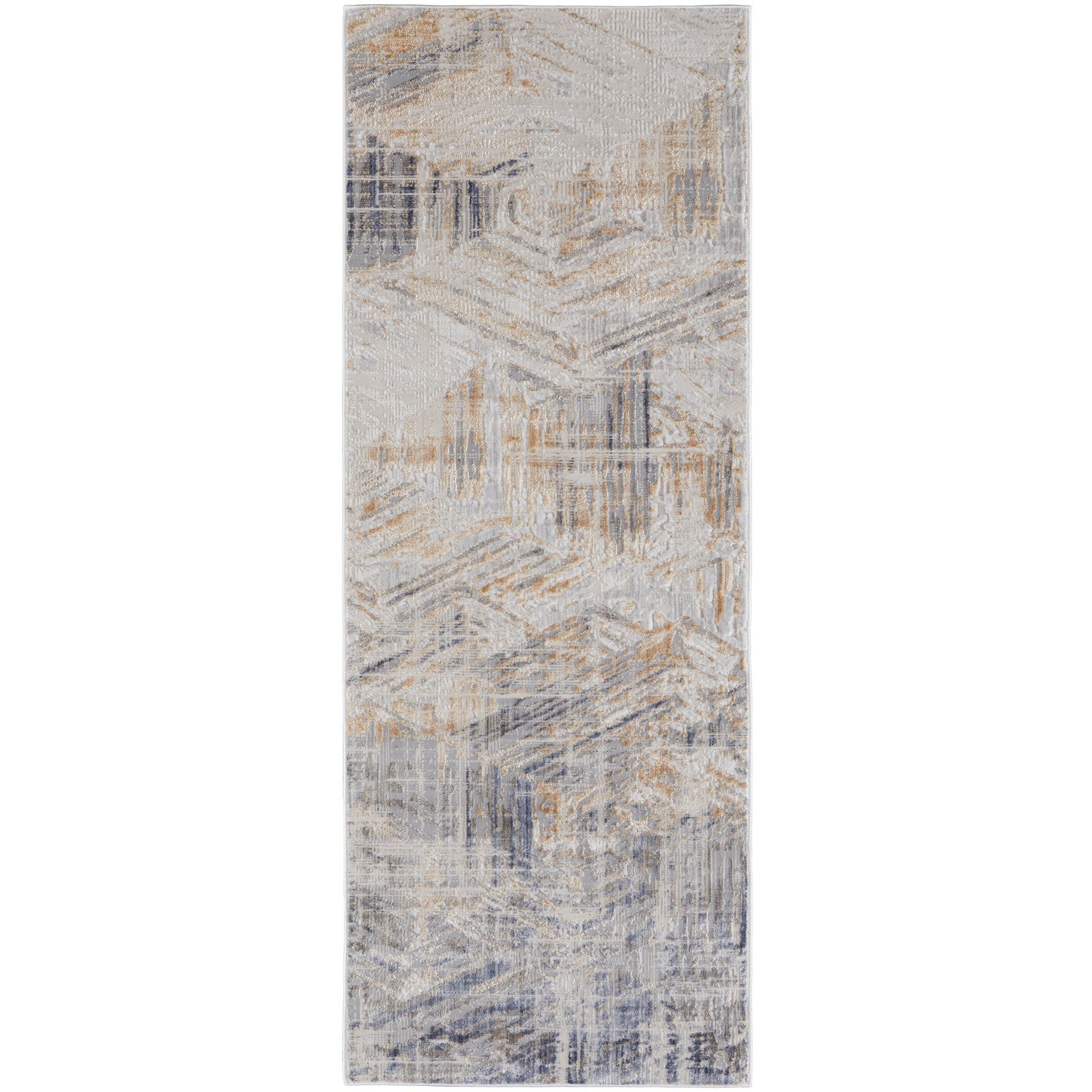 Feizy Laina 39G6F Transitional Abstract in Tan/Ivory/Gray