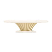 Michael Amini Fantosini Pedestal Dining Table - Creamy Pearl