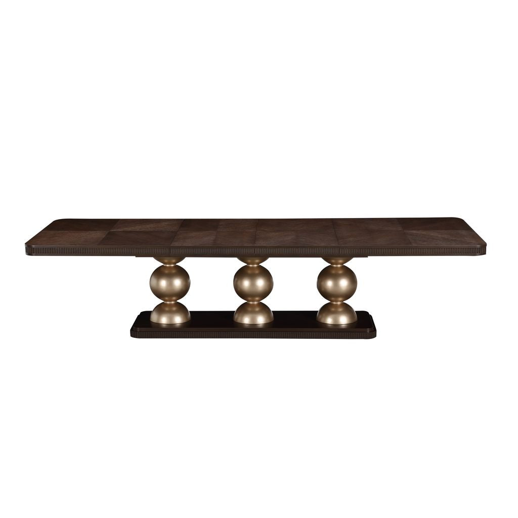 Michael Amini West Kensington Rectangular Dining Table - Medium Espresso