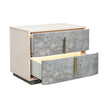 Michael Amini Pavira 2-Drawer Nightstand - Stone