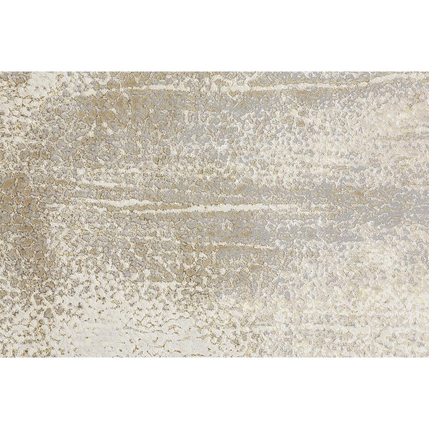 Feizy Aura 3739F Modern Abstract Rug in Ivory/Gray/Gold