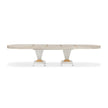 Michael Amini St. Charles Double Pedestal Dining Table -  Dove Gray