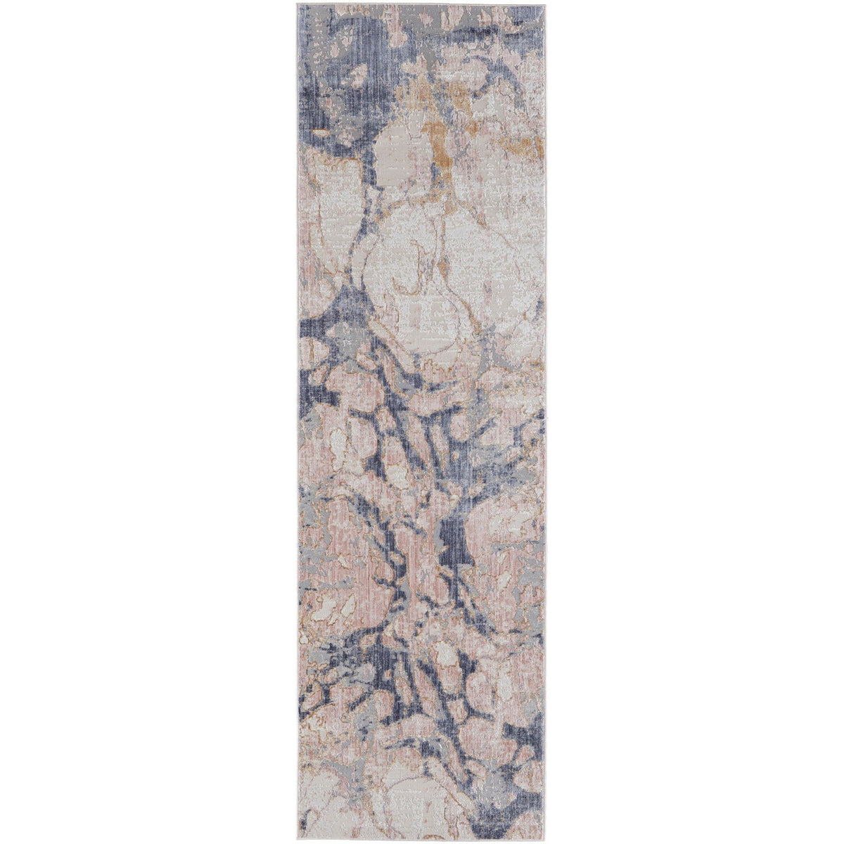 Feizy Laina 39G8F Transitional Abstract in Tan/Blue