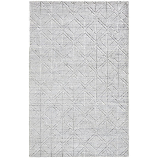 Feizy Redford 8847F Transitional Solid in White/Silver