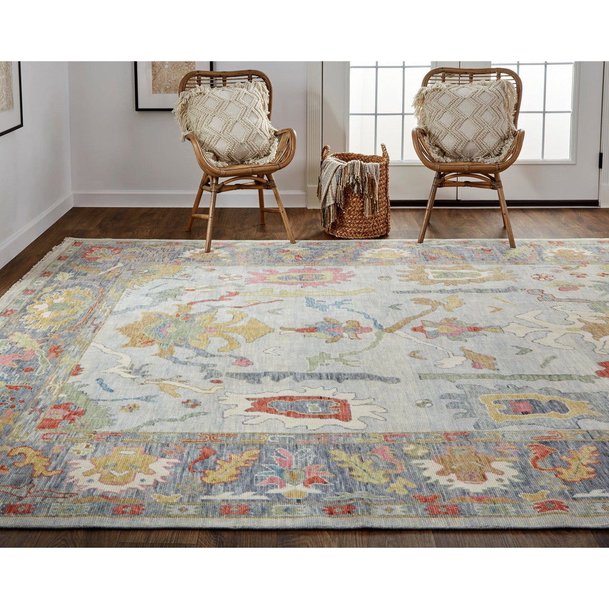 Feizy Karina 6794F Traditional Persian in Blue/Gray/Gold