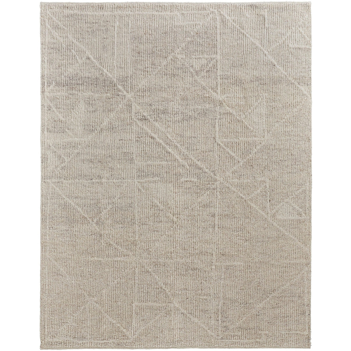 Feizy Alford 6921F Modern Solid in Ivory/Tan