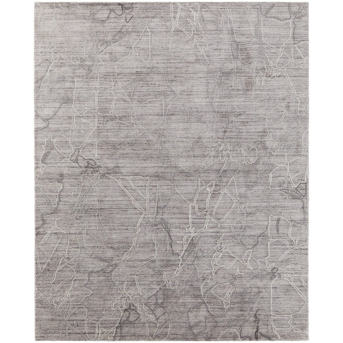 Feizy Whitton 8890F Modern Abstract Rug in Gray/Tan/Ivory