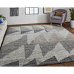 Feizy Alford 6910F Modern Geometric in Ivory/Gray/Taupe