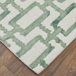 Feizy Lorrain 8919F Modern Geometric Rug in Ivory/Green