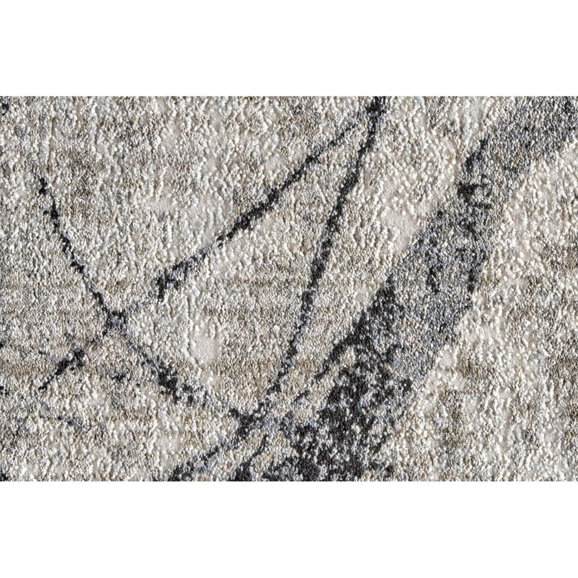 Feizy Kano 3877F Transitional Abstract Rug in Taupe/Gray/Ivory