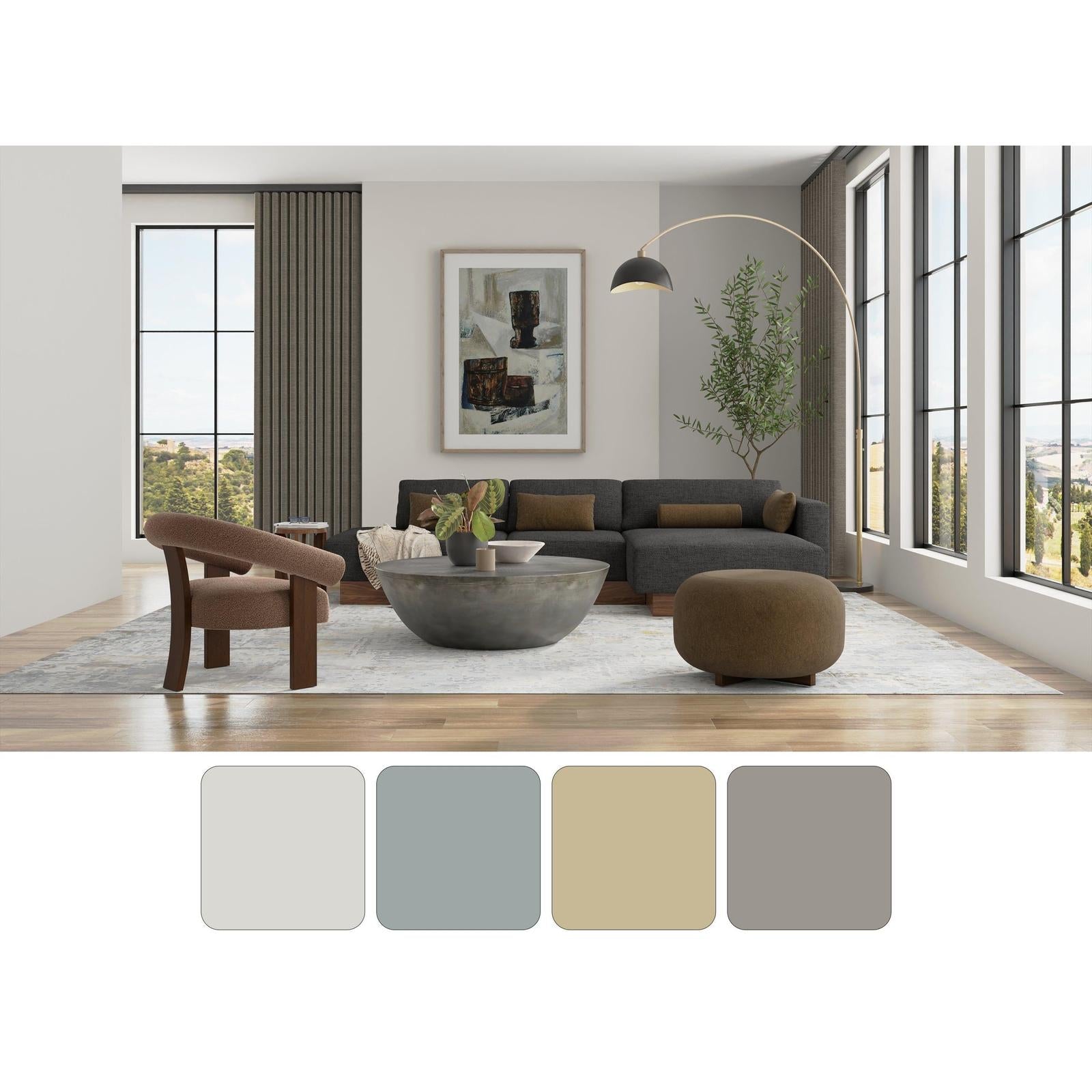 Feizy Braden 8A51F Modern Abstract Rug in Blue/Gray/Brown