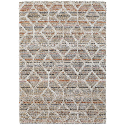 Feizy Mynka 39ICF Transitional Diamond in Tan/Taupe/Ivory