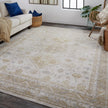 Feizy Aura 3738F Modern Persian Rug in Gold/Ivory
