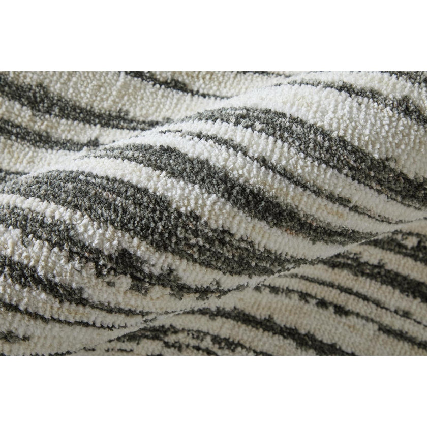 Feizy Colton 8A56F Modern Abstract Rug in Black/Ivory