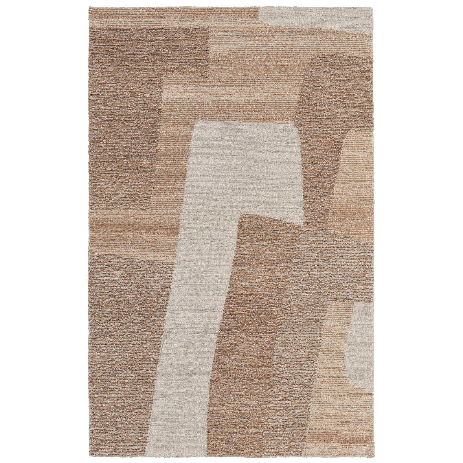 Feizy Pollock 8953F Modern Abstract in Brown/Tan/Ivory