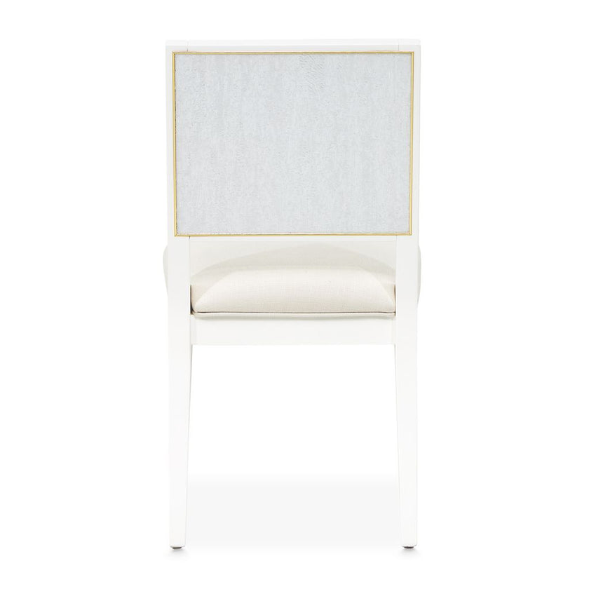 Michael Amini Palm Gate Side Chair - Cloud White - Set of 2