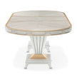 Michael Amini St. Charles Double Pedestal Dining Table -  Dove Gray