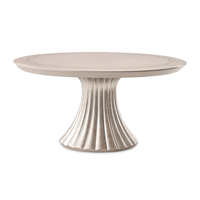 Michael Amini Fantosini Round Dining Table - Silver