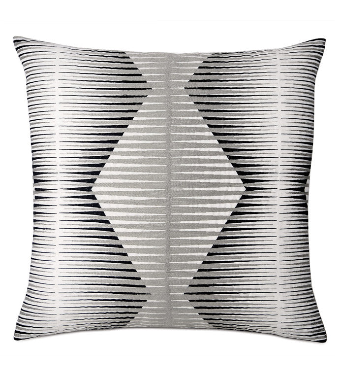 Eastern Accents Zac Embroidered Geometric Decorative Pillow