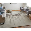 Feizy Anya 8882F Transitional Abstract Rug in Ivory/Brown/Taupe
