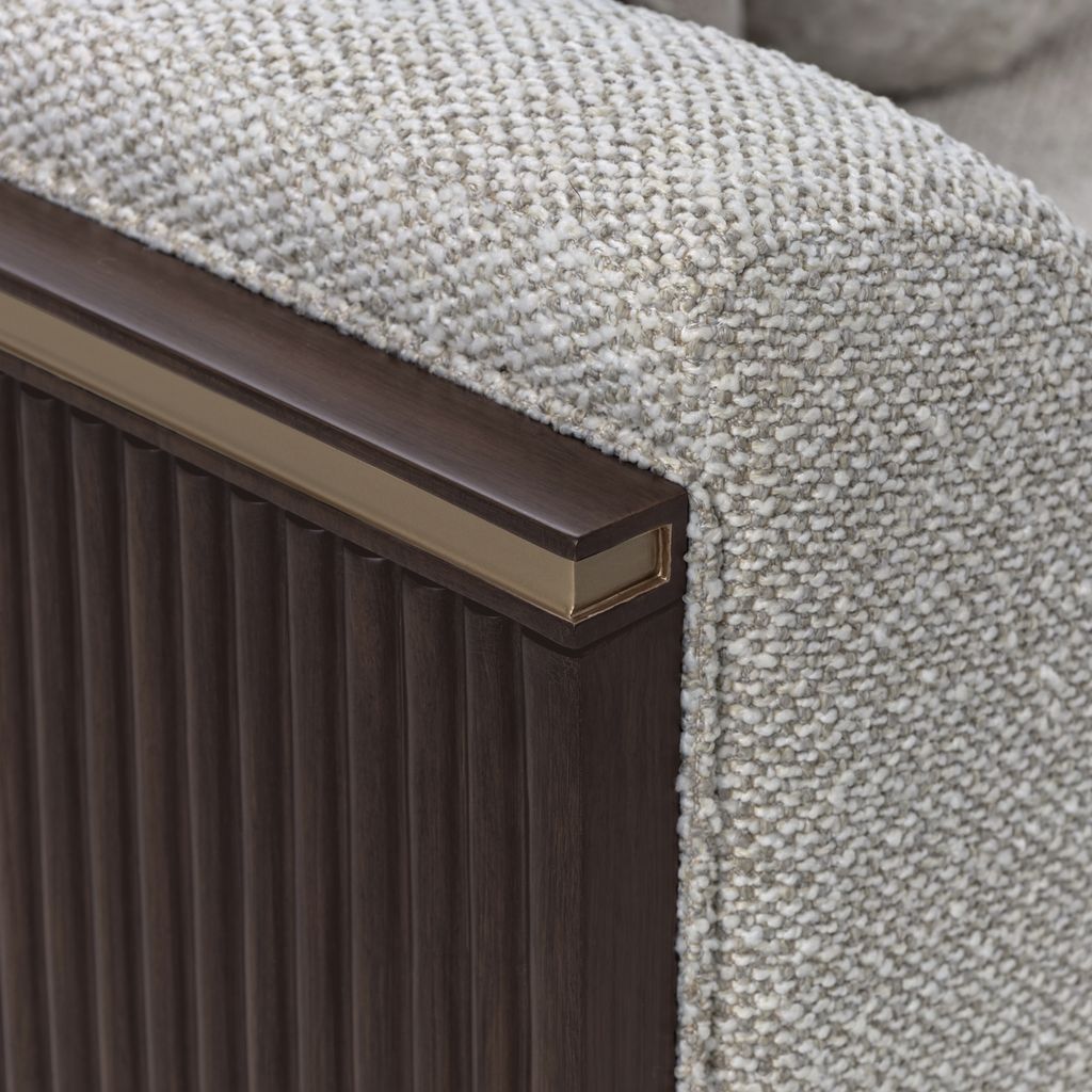 Michael Amini West Kensington Loveseat - Buff/Medium Espresso