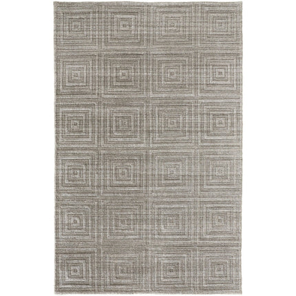 Feizy Redford 8670F Transitional Solid in Gray/Silver