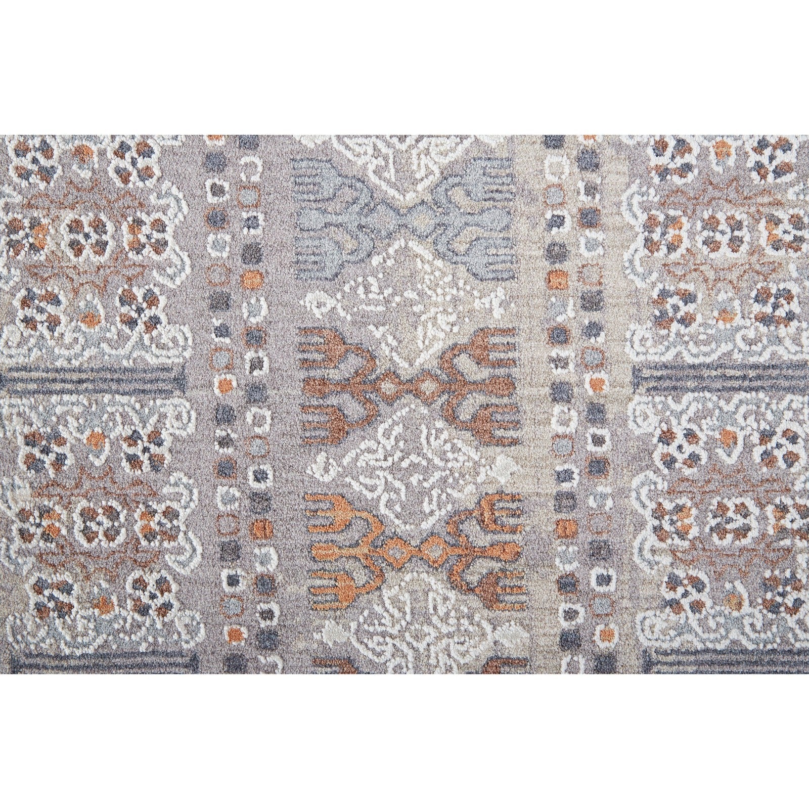 Feizy Francisco 39GCF Transitional Oriental in Orange/Gray/White