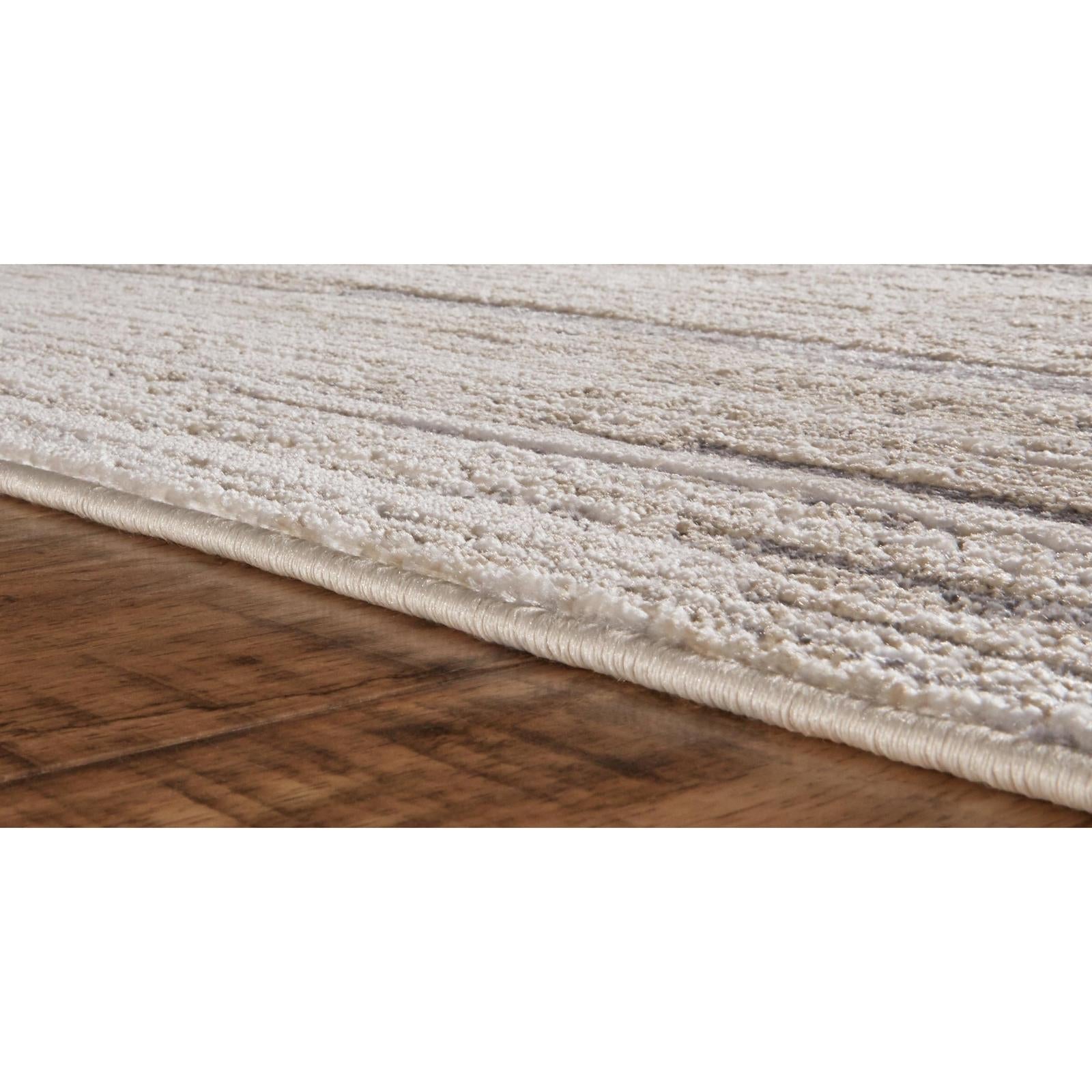 Feizy Micah 3337F Modern Abstract Rug in Black/Gray