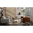 Feizy Mandana 39LYF Modern Abstract Rug in Brown/Ivory
