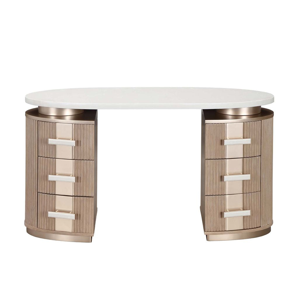 Michael Amini West Kensington Vanity - Sea Salt Caramel