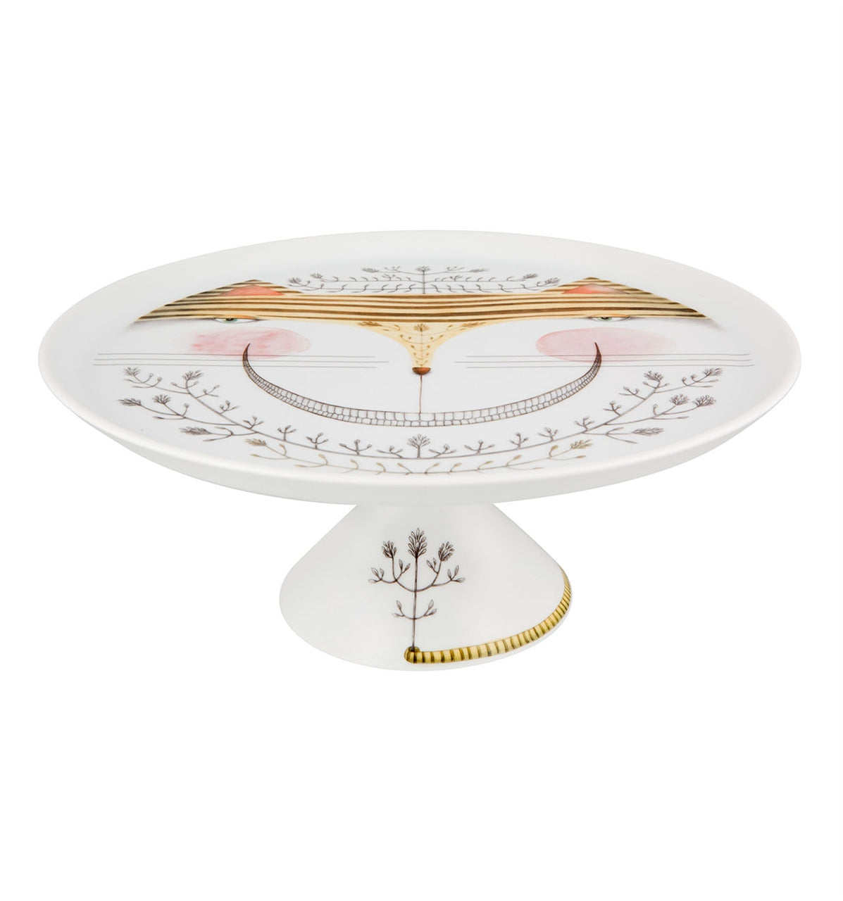 Vista Alegre Tea with Alice Footed Cake Plate 01 (Gift Box) By Teresa Lima