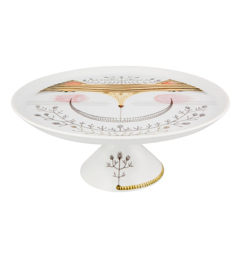 Vista Alegre Tea with Alice Footed Cake Plate 01 (Gift Box) By Teresa Lima