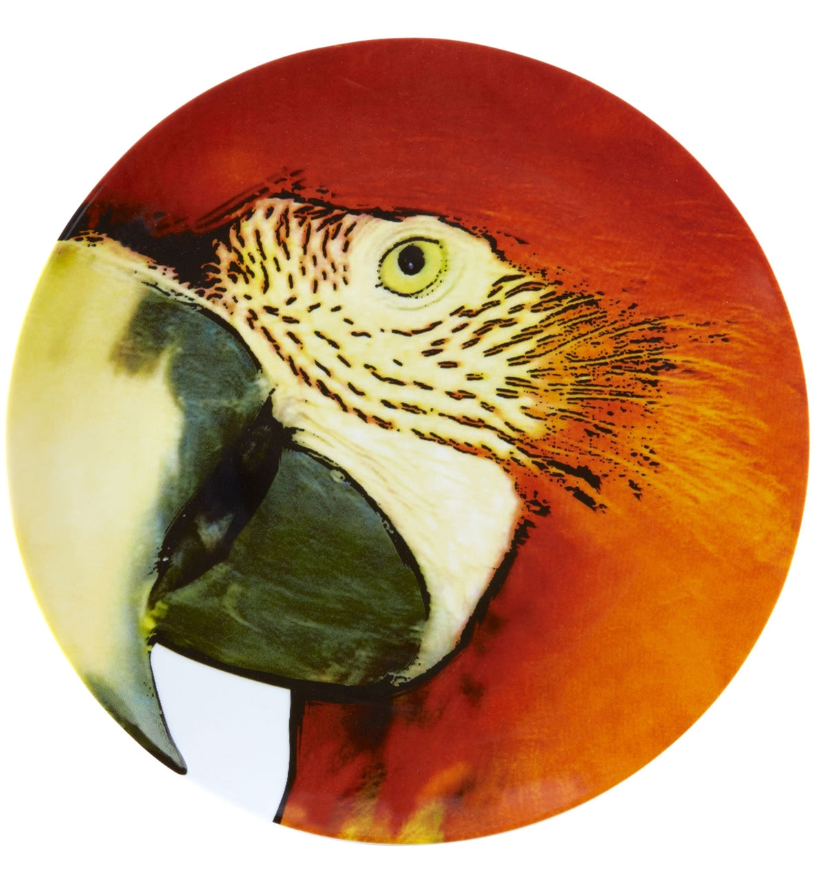 Vista Alegre Olhar O Brasil Charger Plate Red Macaw By Chico Gouveia