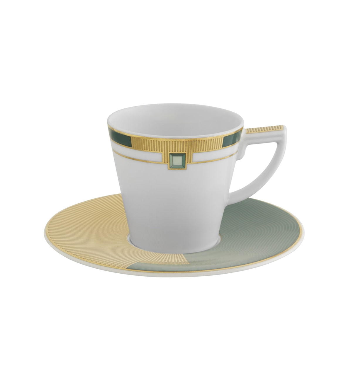 Vista Alegre Emerald Espresso Cup and Saucer