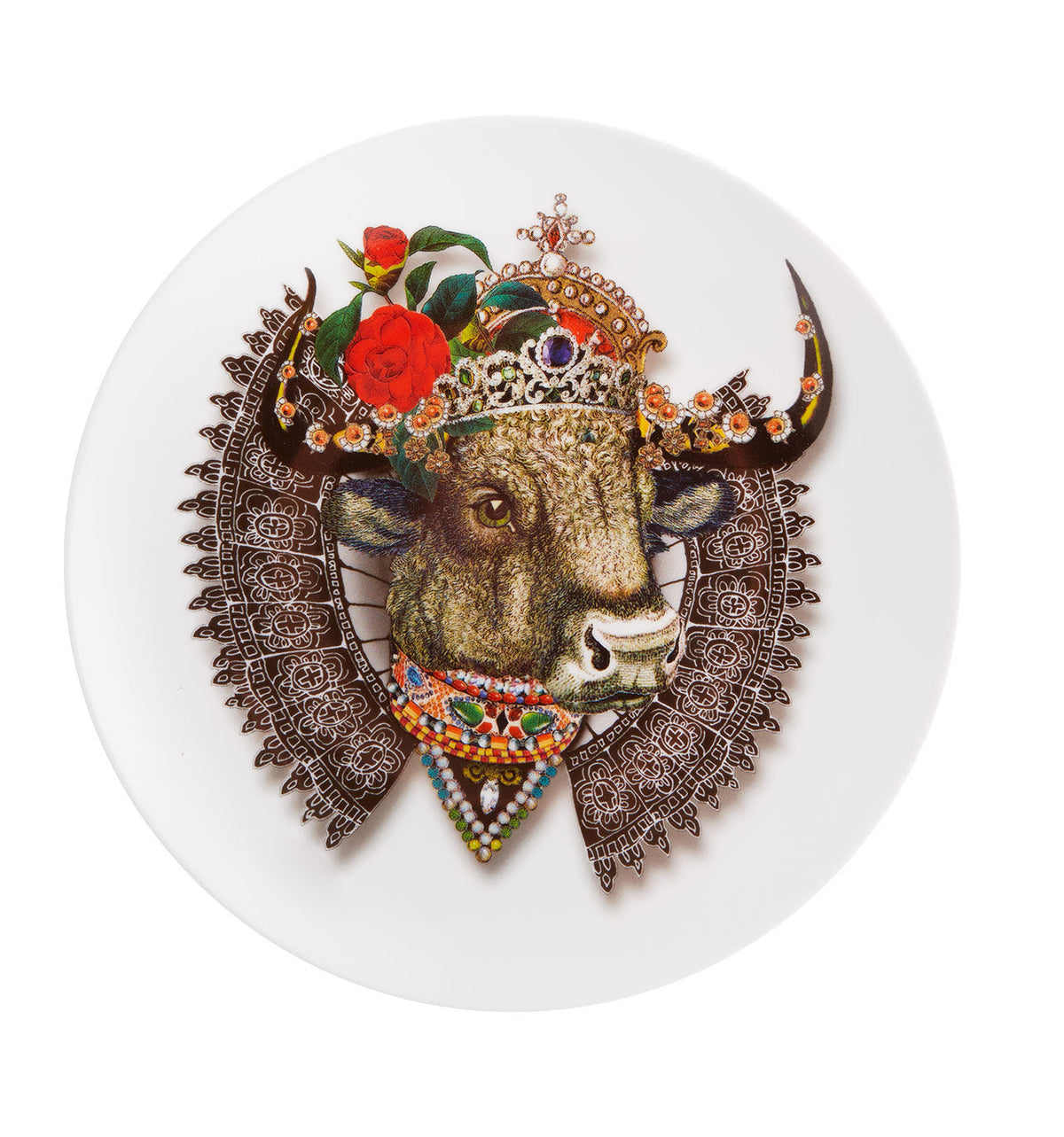 Vista Alegre Christian Lacroix - Love Who You Want Dessert Plate "Queenbull" By Christian Lacroix