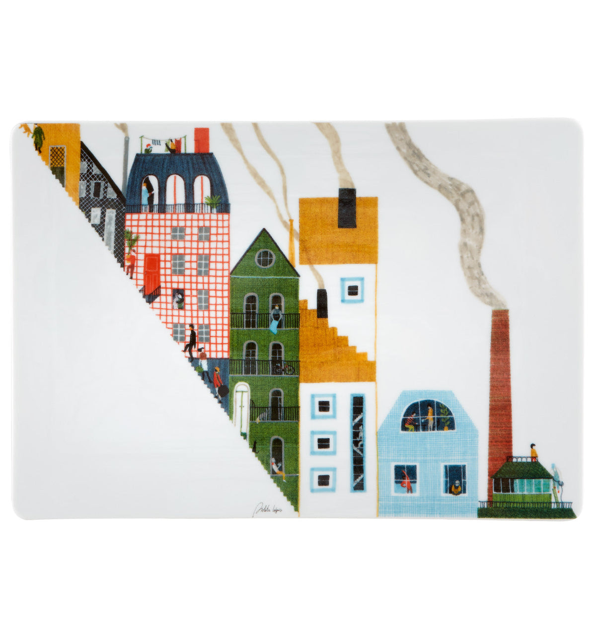 Vista Alegre 2I Rectangular Plate By Violeta Lopiz