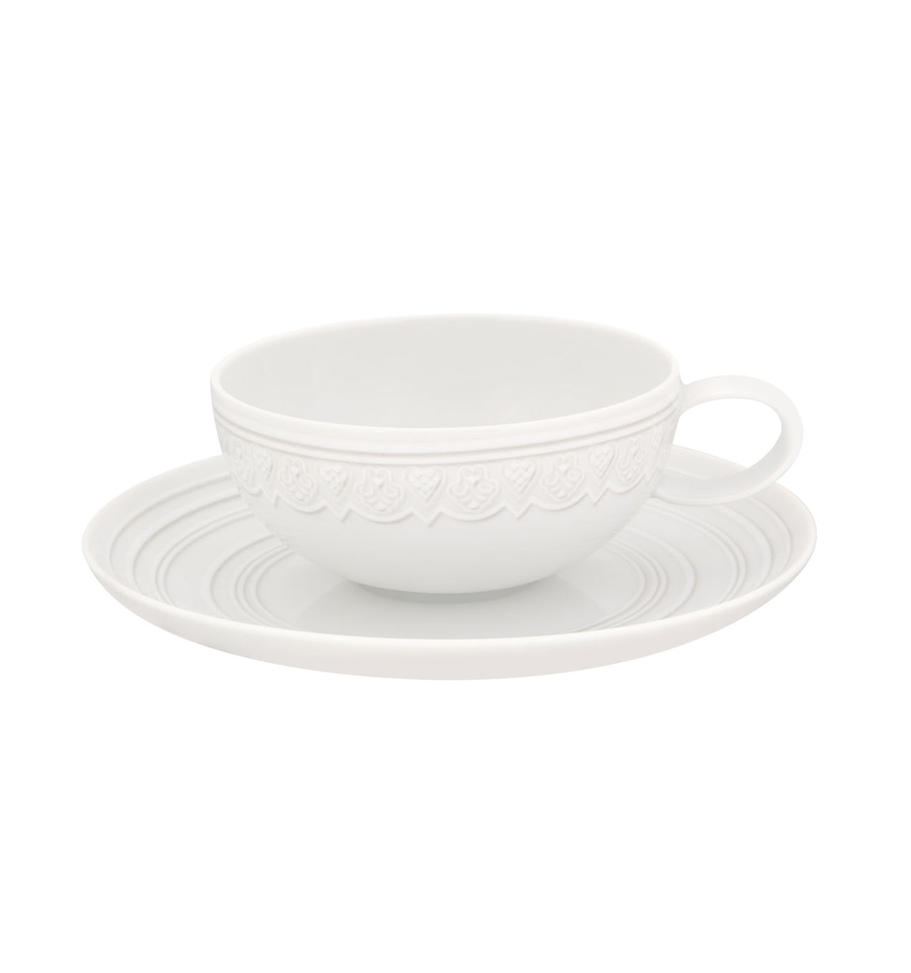 Vista Alegre Ornament Tea Cup & Saucer By Sam Baron - Set of 6