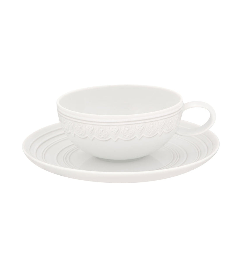Vista Alegre Ornament Tea Cup & Saucer By Sam Baron - Set of 6