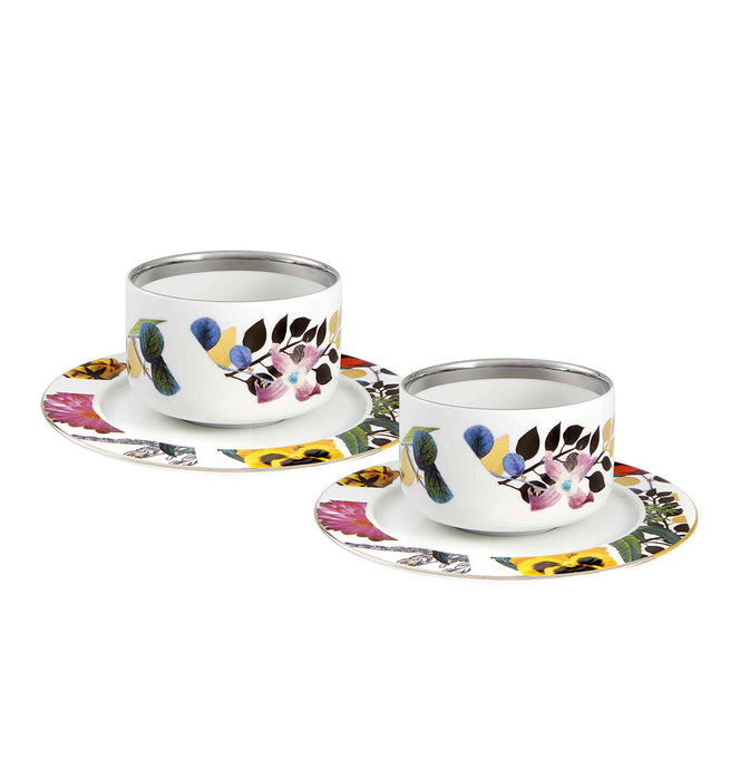 Vista Alegre Christian Lacroix - Primavera Tea Cups & Saucers By Christian Lacroix - Set of 2