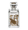 Vista Alegre Golden Whisky Decanter with Gold Rat